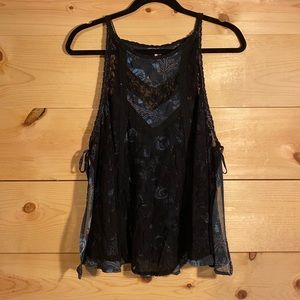 Free People Flowy Lace Tank